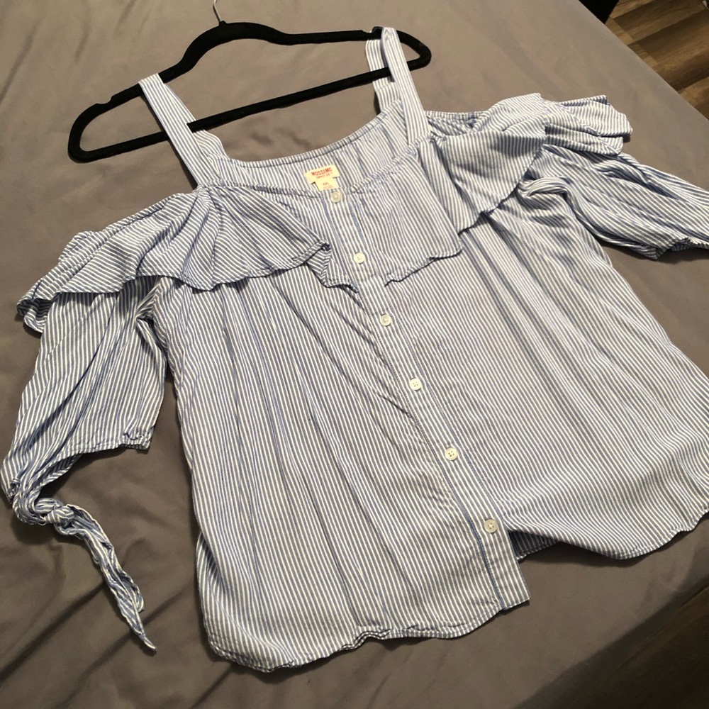 Mossimo blue stripe top xxl